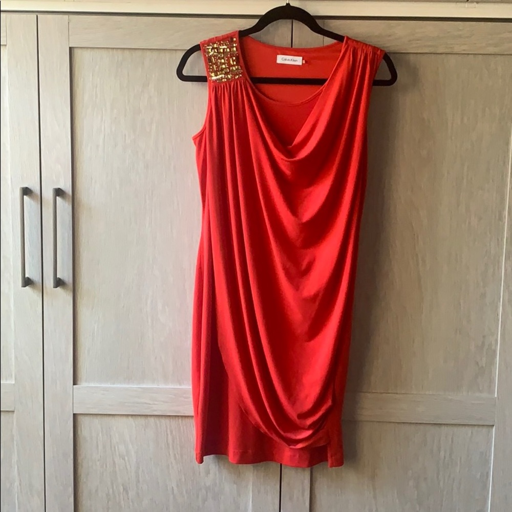 Calvin Klein cocktail dress with beaded